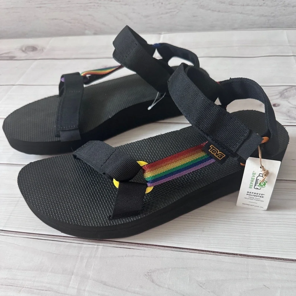 TEVA Universal Midform Pride Sandals | Men’s 11 | NWT Rainbow LGBTQ Comfortable